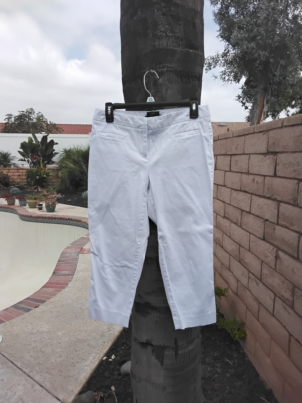 attention White Slim Fit Pants